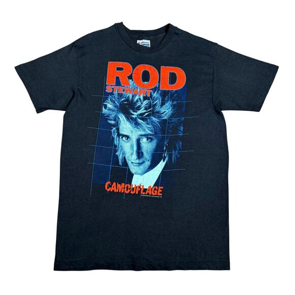 Hanes Other - Vintage 1984 Rod Stewart Camouflage Tour Shirt Single Stitch 80s Fits like Small